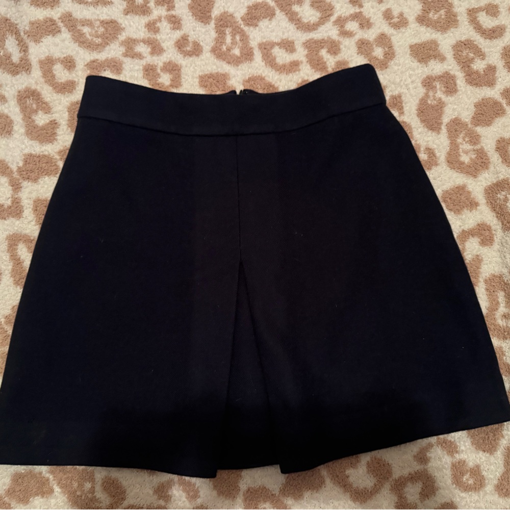 JCREW WOOL BLEND NAVY SKIRT